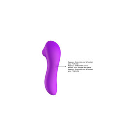 Stimulateur succion de clitoris et tétons USB violet 
